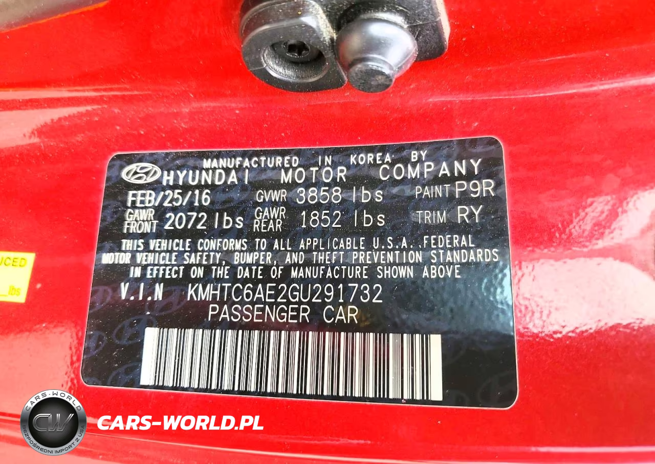 2016 Hyundai Veloster Turbo VIN:KMHTC6AE2GU291732 - 12