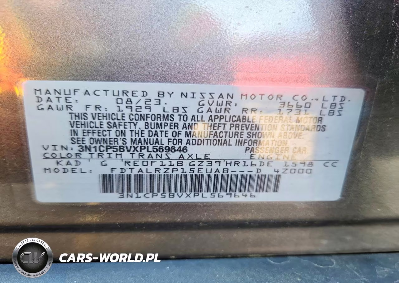 2023 Nissan Kicks S VIN:3N1CP5BVXPL569646 - 13