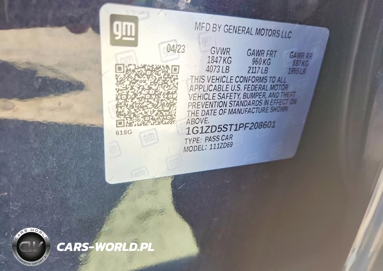 2023 Chevrolet Malibu Lt VIN:1G1ZD5ST1PF208601 - 12