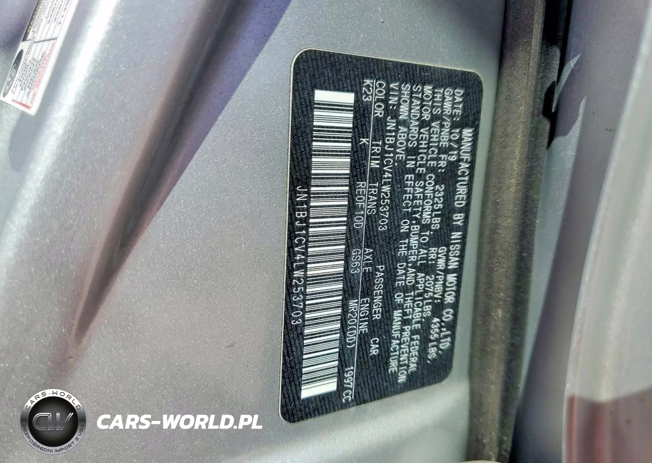 2020 Nissan Rogue Sport Sl VIN:JN1BJ1CV4LW253703 - 13
