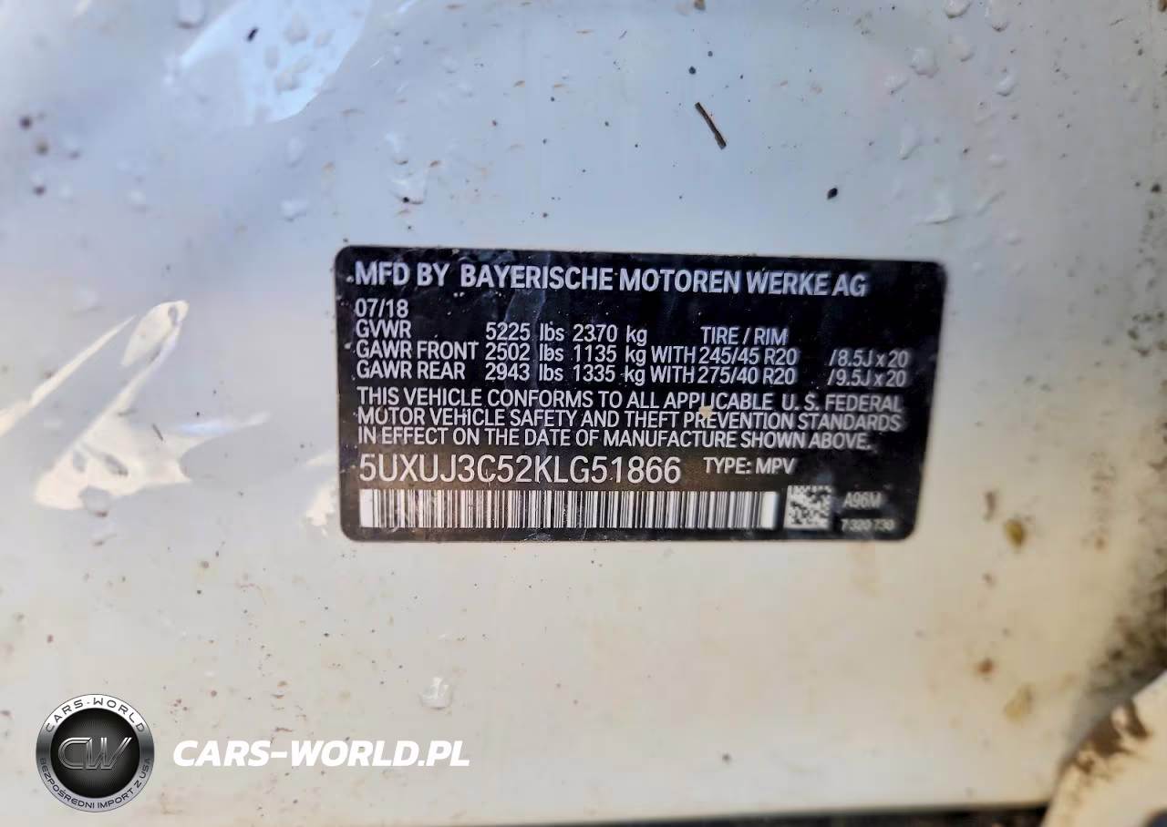 2019 BMW X4 xDrive30I VIN:5UXUJ3C52KLG51866 - 12