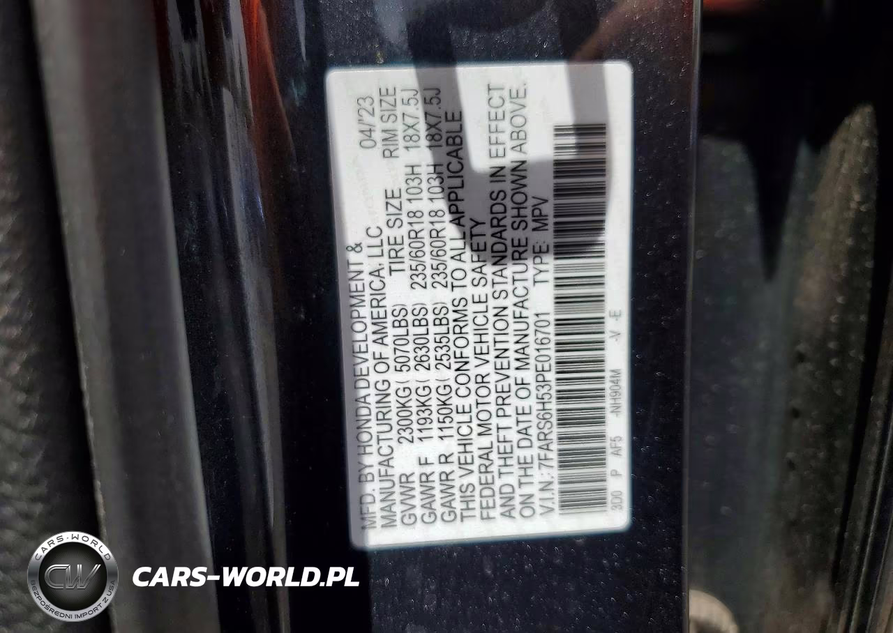 2023 Honda Cr-V Sport VIN:7FARS6H53PE016701 - 13