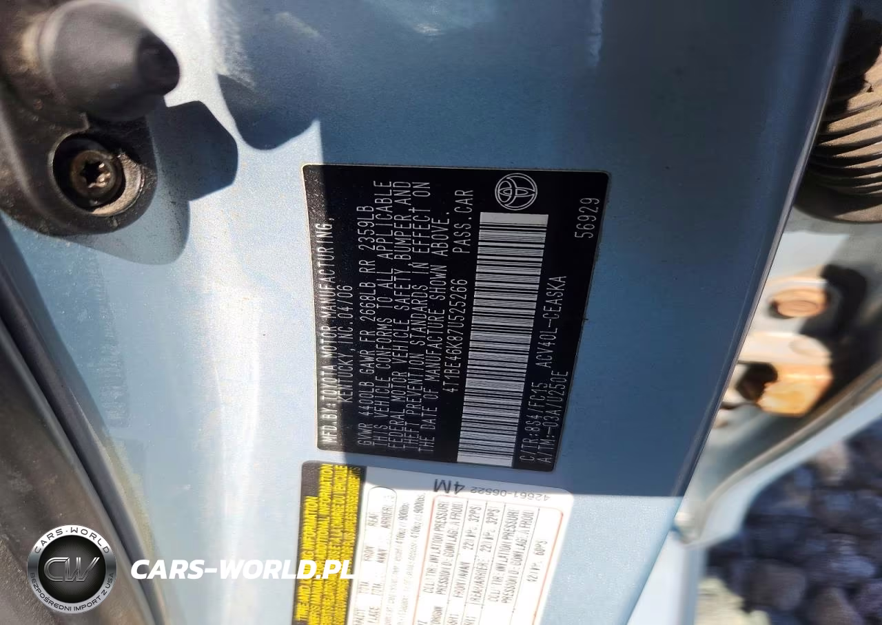 2007 Toyota Camry Se VIN:4T1BE46K87U525266 - 12