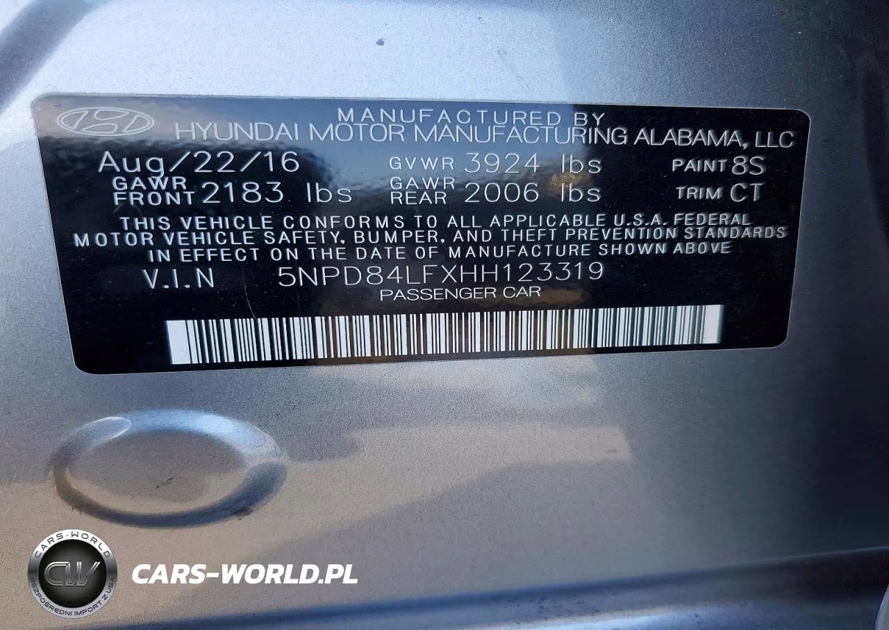 2017 Hyundai Elantra Limited VIN:5NPD84LFXHH123319 - 13