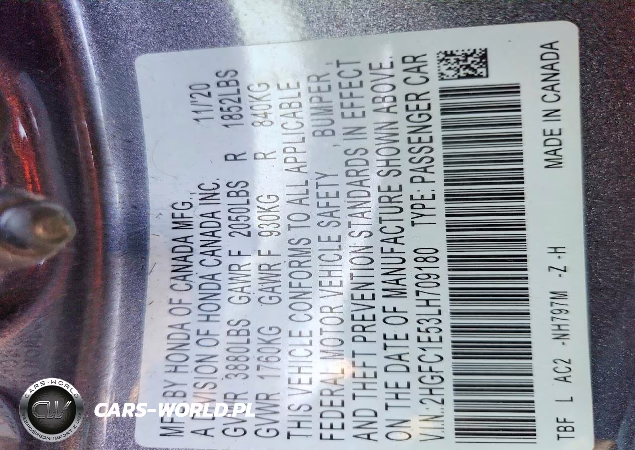 2020 Honda Civic Si VIN:2HGFC1E53LH709180 - 12