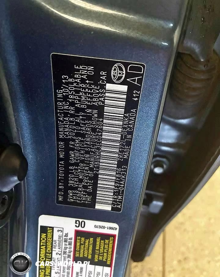 2014 Toyota Corolla Le VIN:2T1BURHE3EC047604 - 10