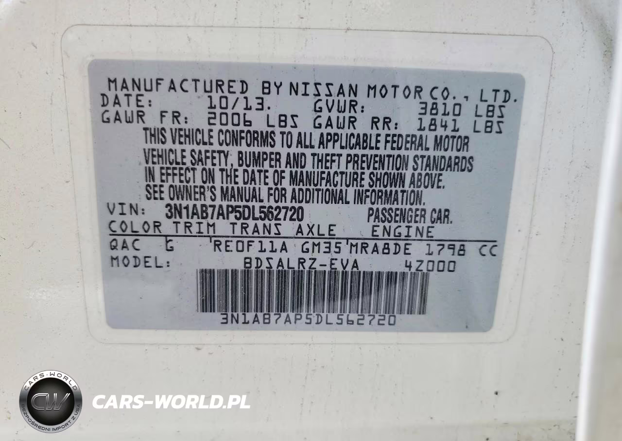 2013 Nissan Sentra VIN:3N1AB7AP5DL562720 - 12