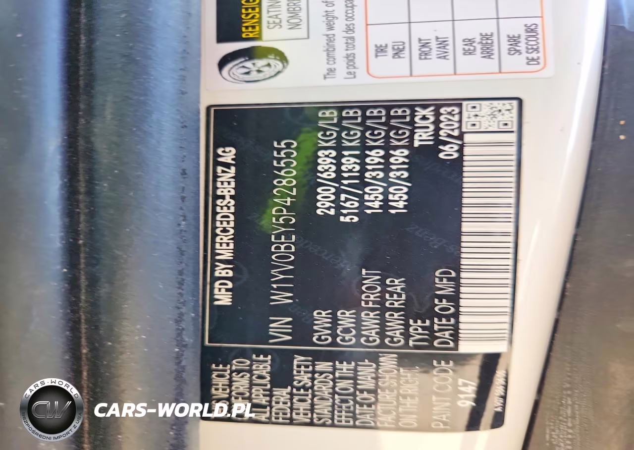2023 Mercedes Benz Metris VIN:W1YV0BEY5P4286555 - 12