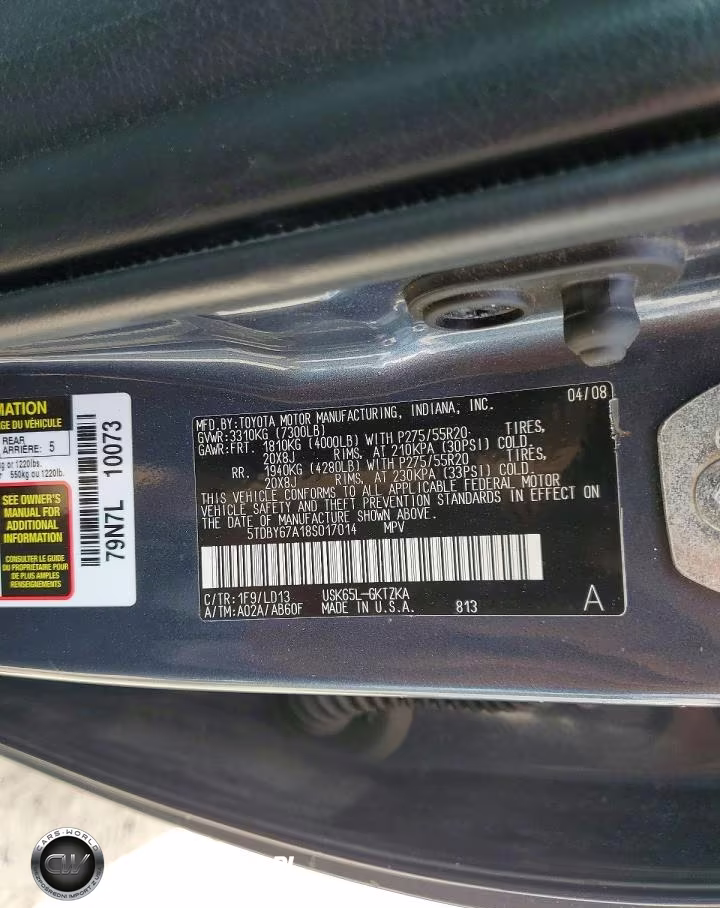 2008 Toyota Sequoia Platinum VIN:5TDBY67A18S017014 - 13