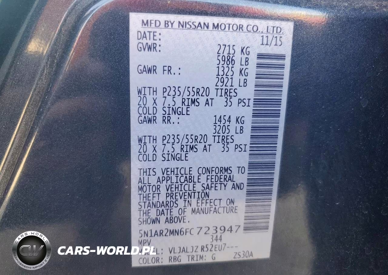 2015 Nissan Pathfinder S VIN:5N1AR2MN6FC723947 - 13