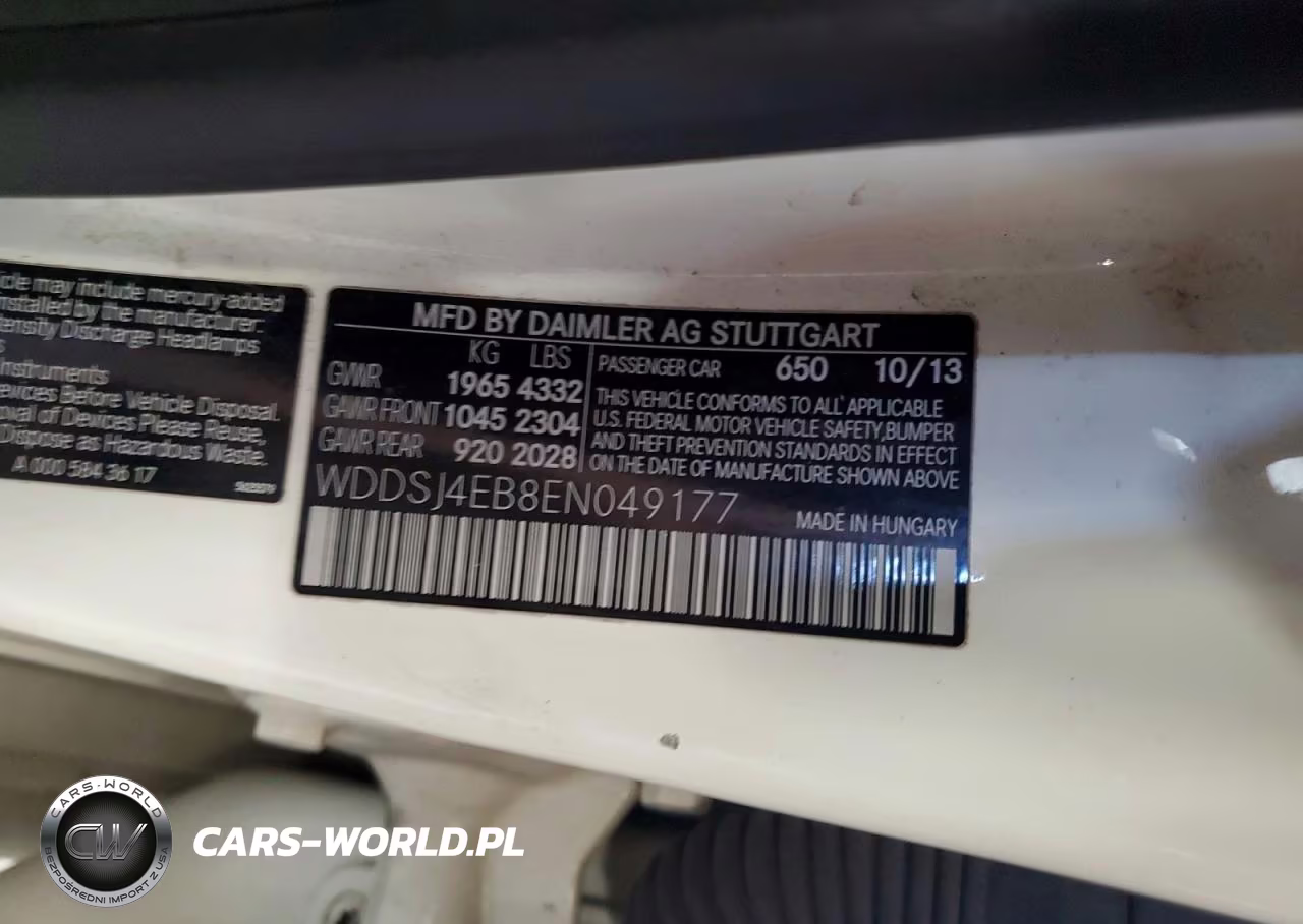 2014 Mercedes-Benz Cla 250 VIN:WDDSJ4EB8EN049177 - 12