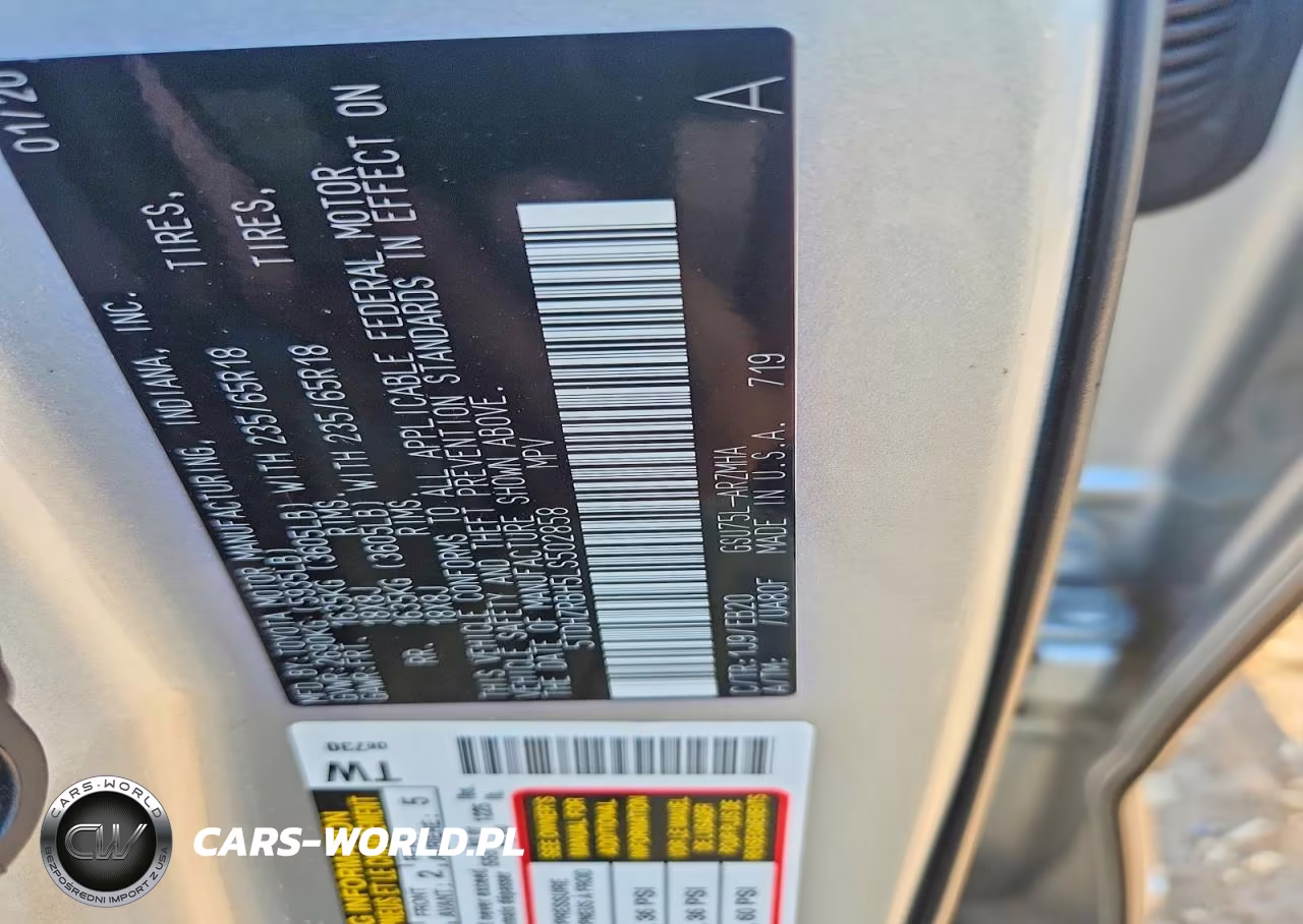 2020 Toyota Highlander Xle VIN:5TDHZRBH5LS502858 - 12