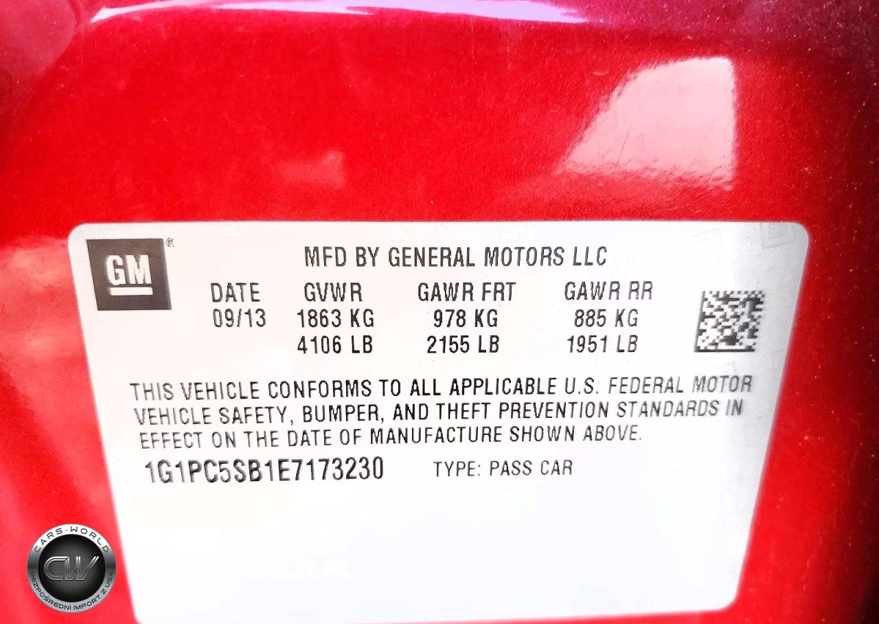 2014 Chevrolet Cruze Lt VIN:1G1PC5SB1E7173230 - 12