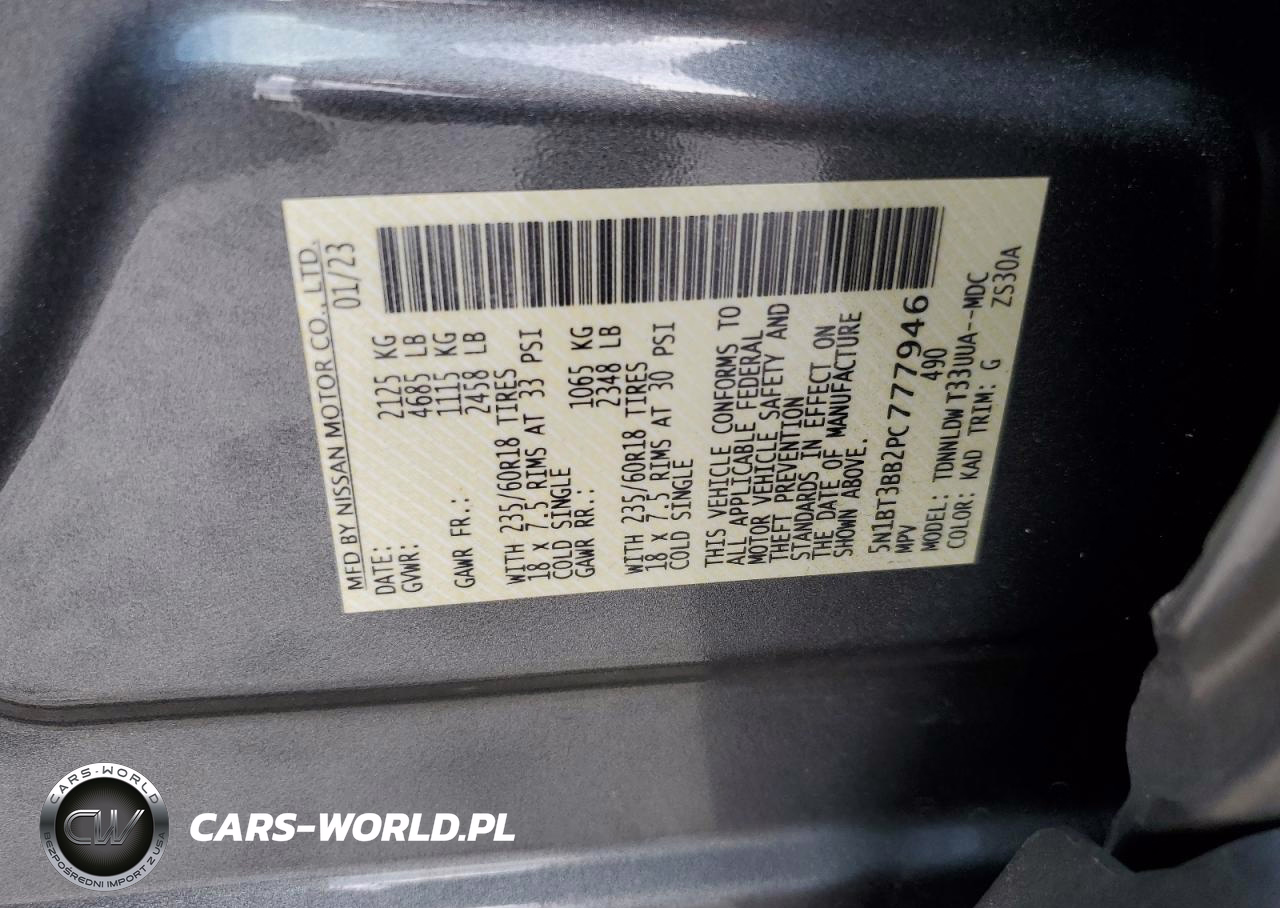 2023 Nissan Rogue Sv VIN:5N1BT3BB2PC777946 - 13
