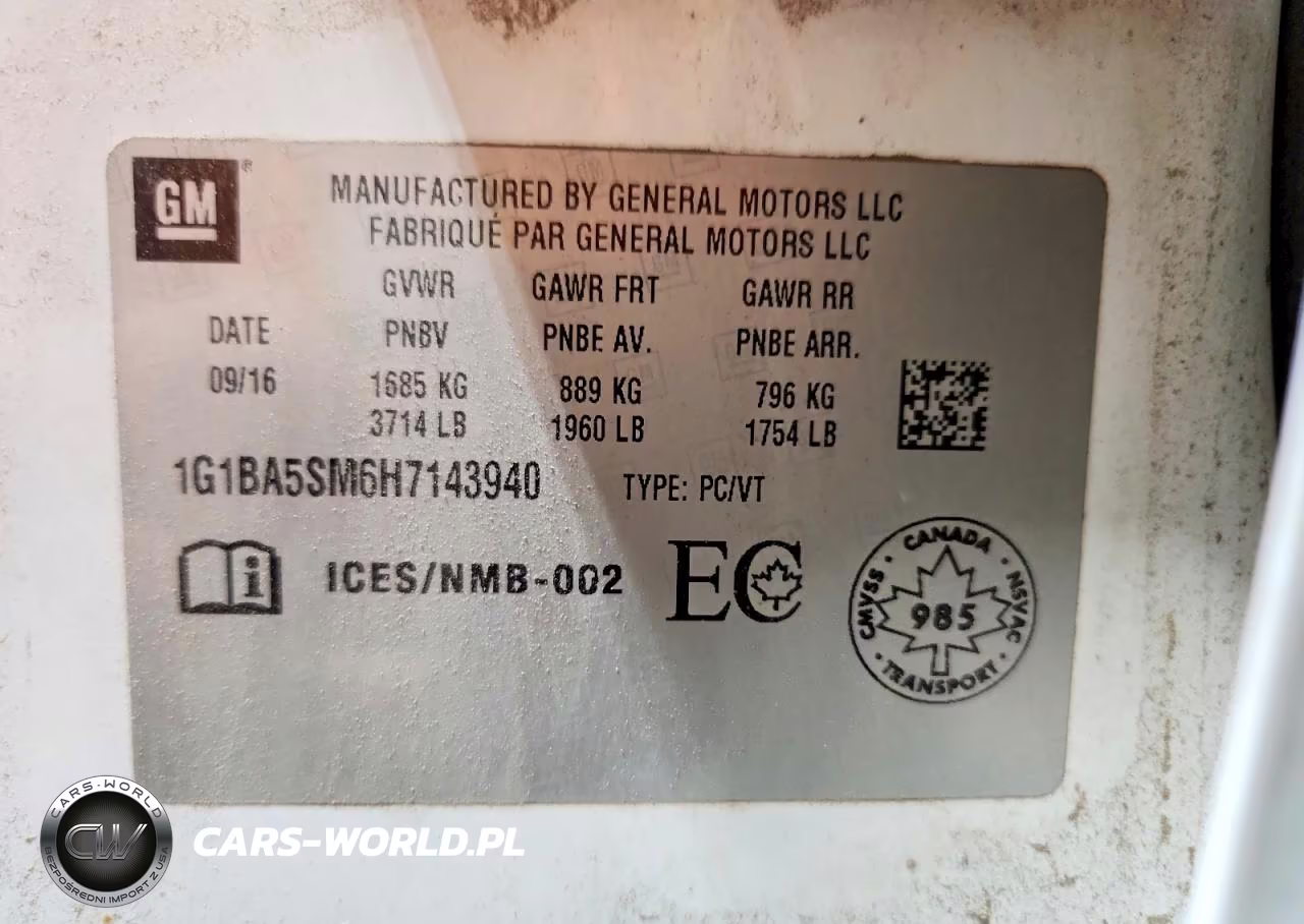 2017 Chevrolet Cruze 1Lt VIN:1G1BA5SM6H7143940 - 13