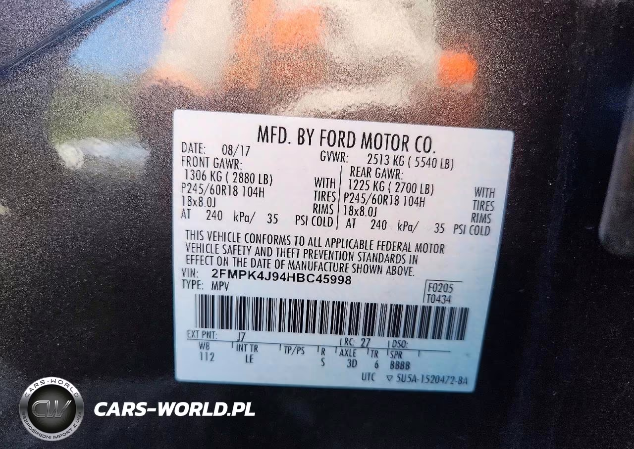 2017 Ford Edge Sel VIN:2FMPK4J94HBC45998 - 13