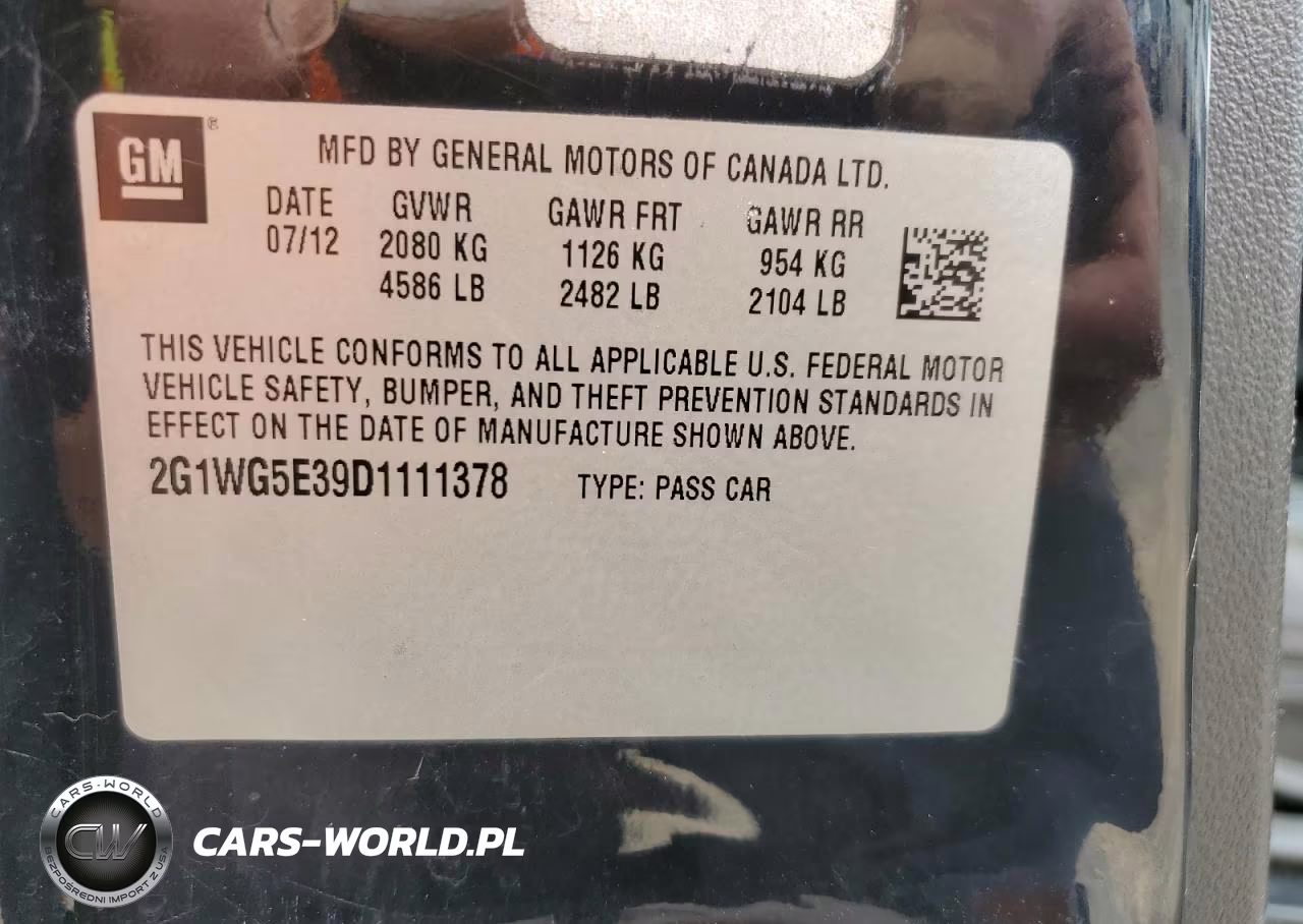 2013 Chevrolet Impala Lt VIN:2G1WG5E39D1111378 - 12