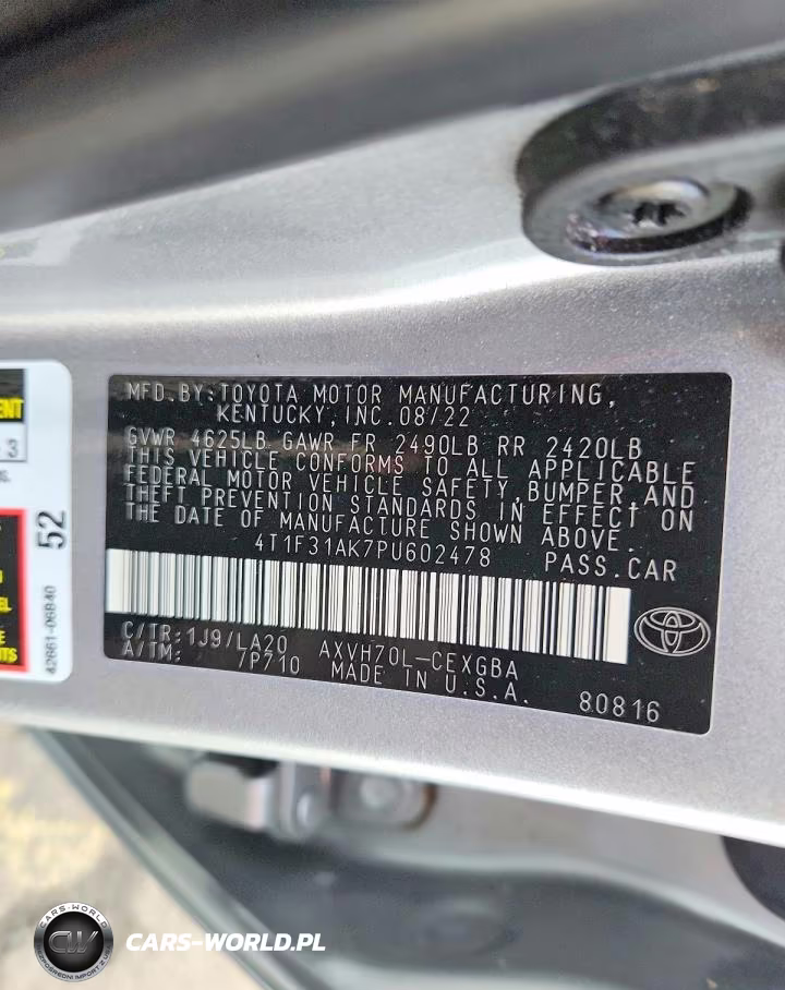 2023 Toyota Camry Xle VIN:4T1F31AK7PU602478 - 12