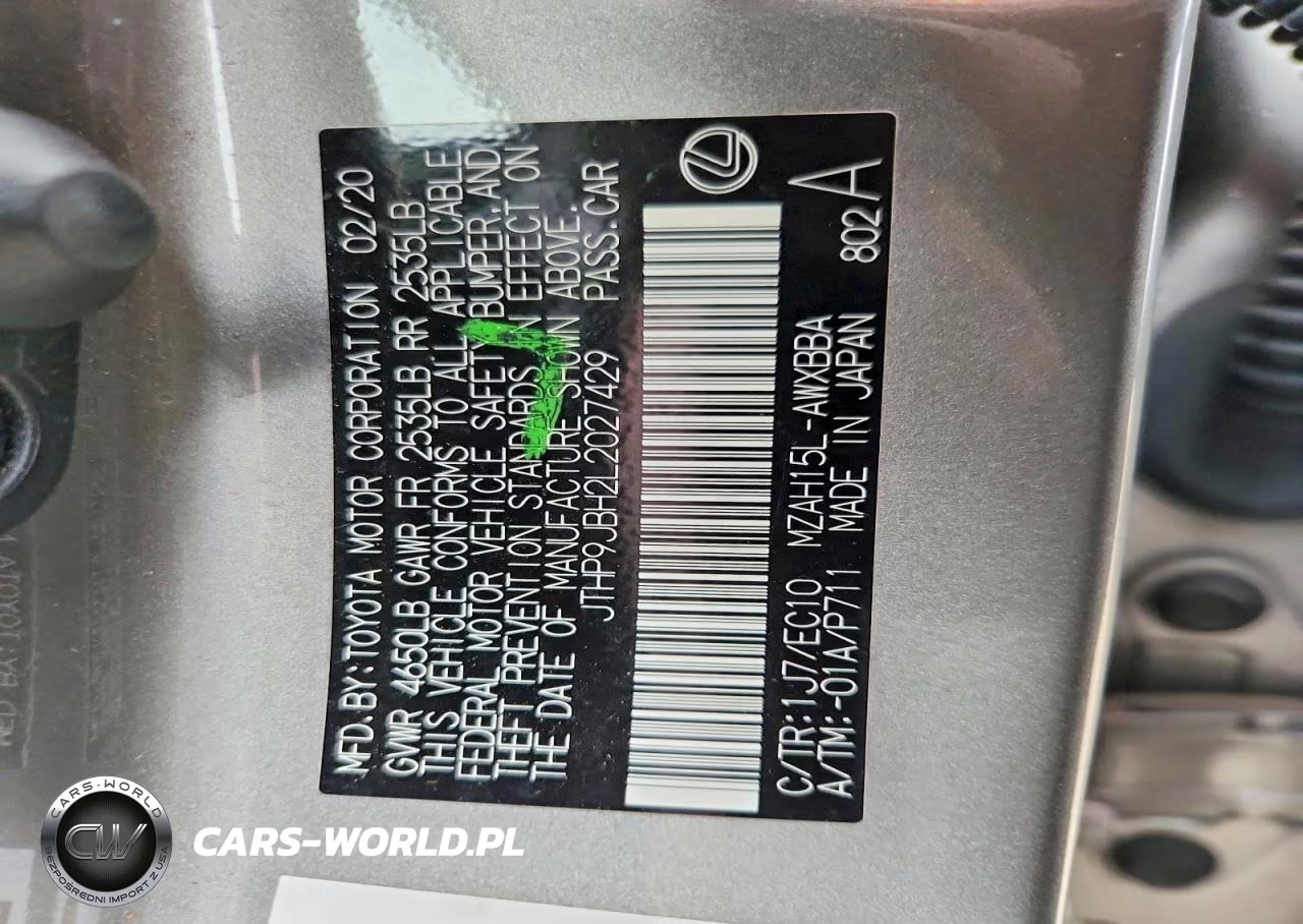 2020 Lexus Ux 250H VIN:JTHP9JBH2L2027429 - 12
