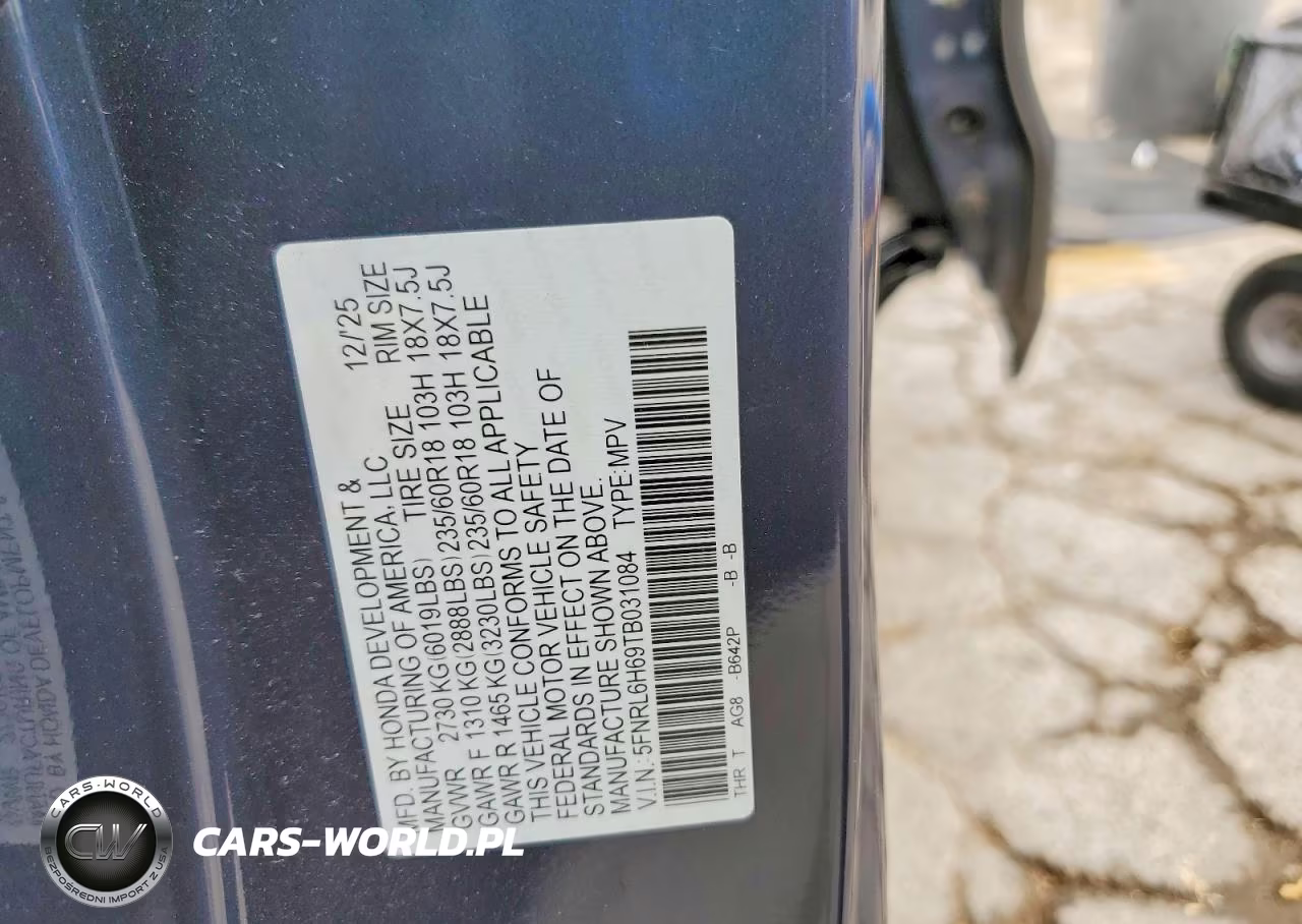 2026 Honda Odyssey Exl VIN:5FNRL6H69TB031084 - 13