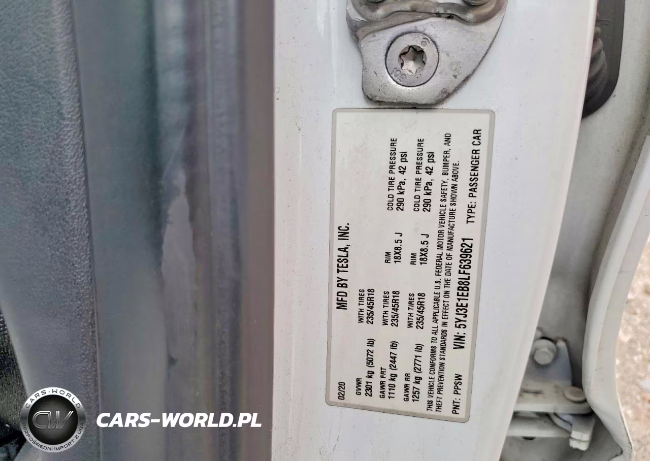 2020 Tesla Model 3 VIN:5YJ3E1EB8LF639621 - 12