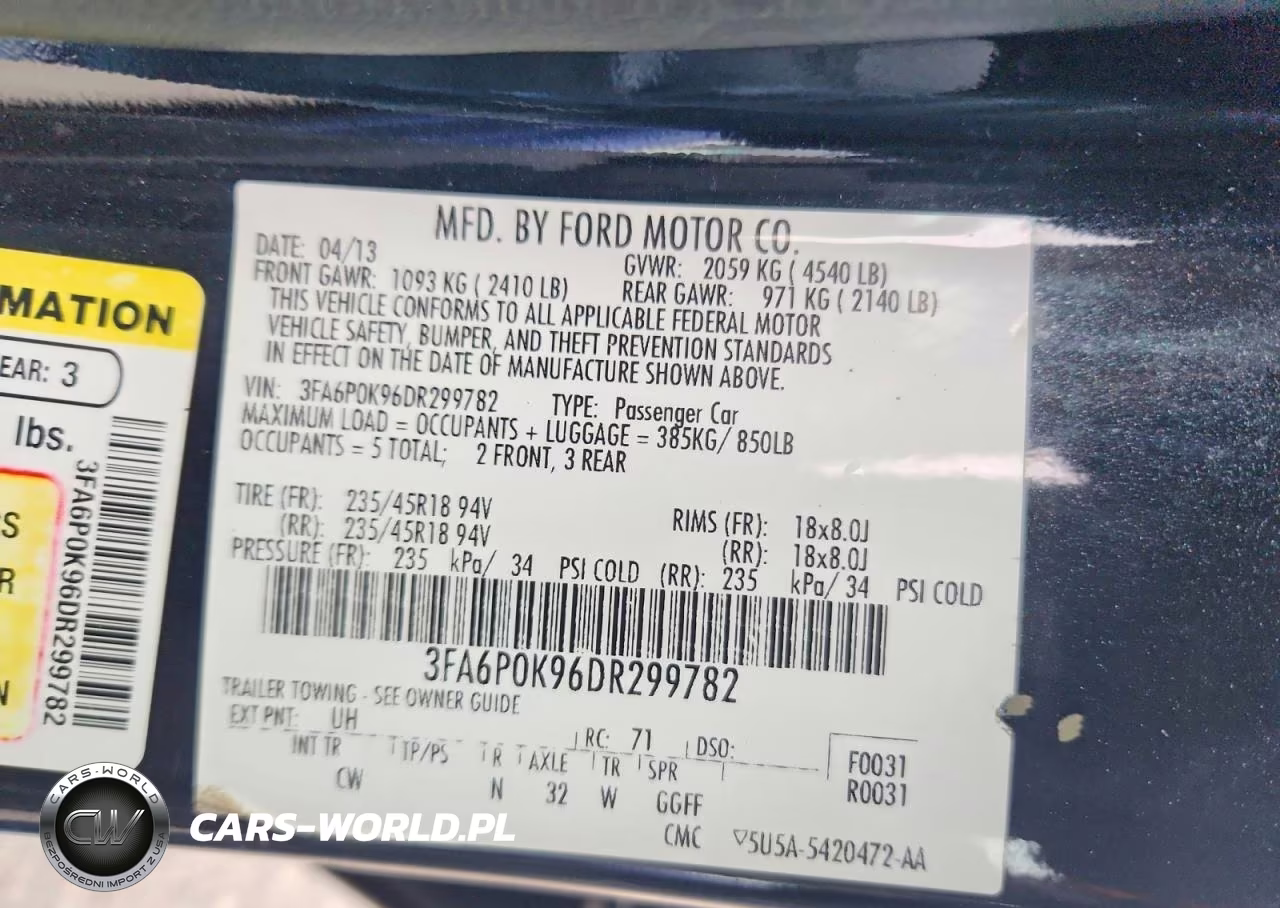 2013 Ford Fusion Titanium VIN:3FA6P0K96DR299782 - 12
