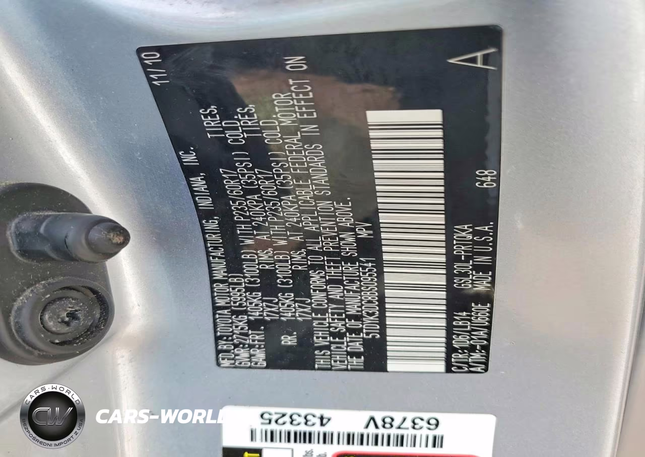 2011 Toyota Sienna Xle 8-Passenger VIN:5TDYK3DC8BS095541 - 13
