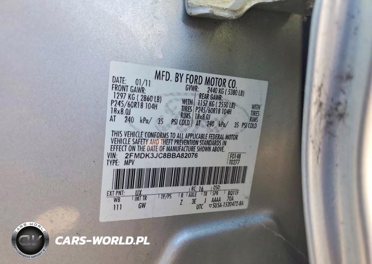2011 Ford Edge Sel VIN:2FMDK3JC8BBA82076 - 13