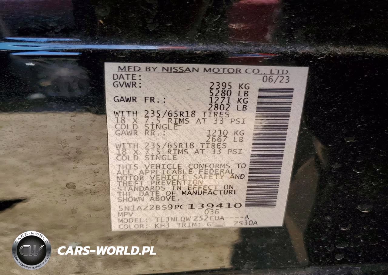 2023 Nissan Murano Sv VIN:5N1AZ2BS9PC139410 - 13