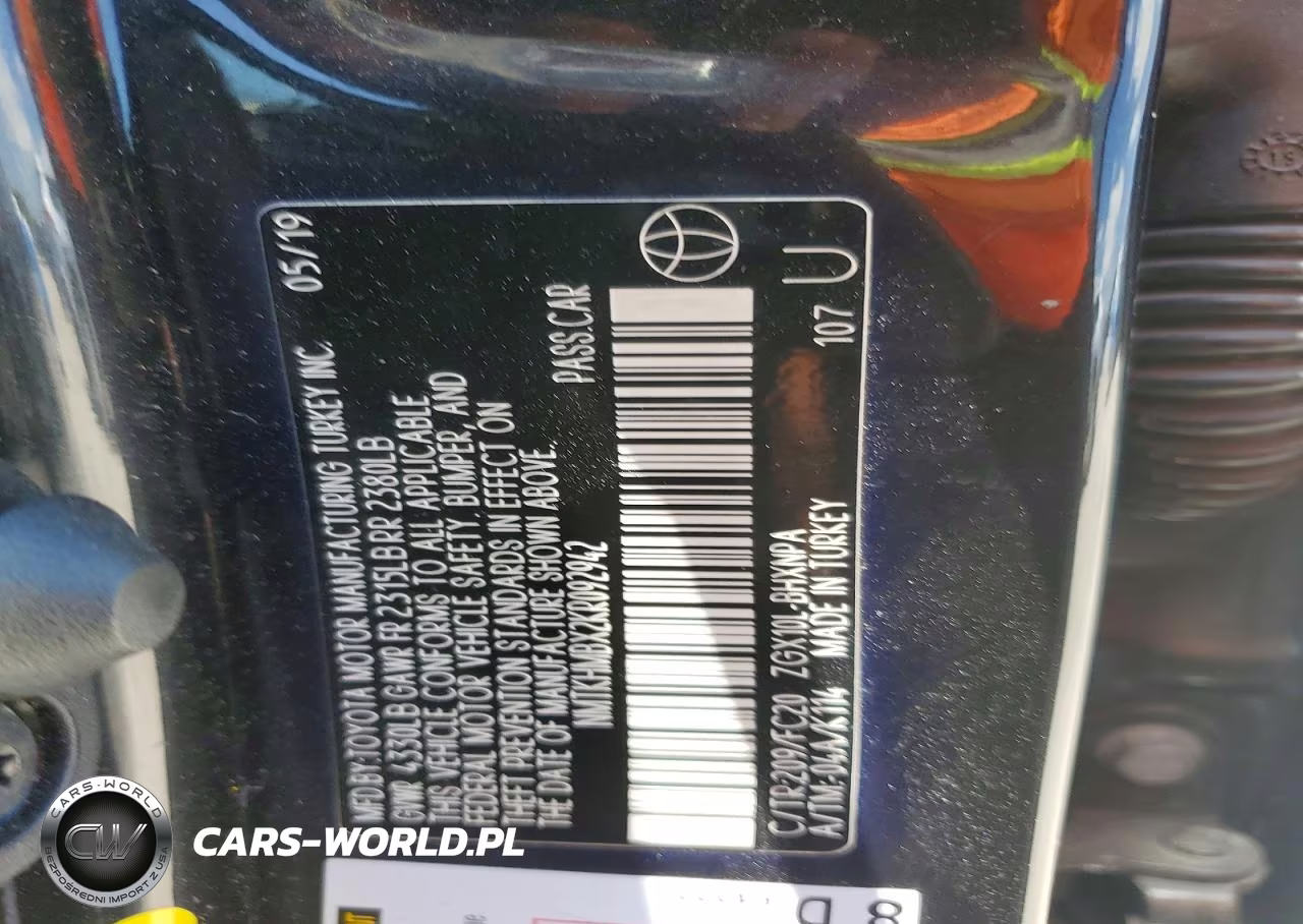 2019 Toyota C-Hr Le VIN:NMTKHMBX2KR092942 - 13