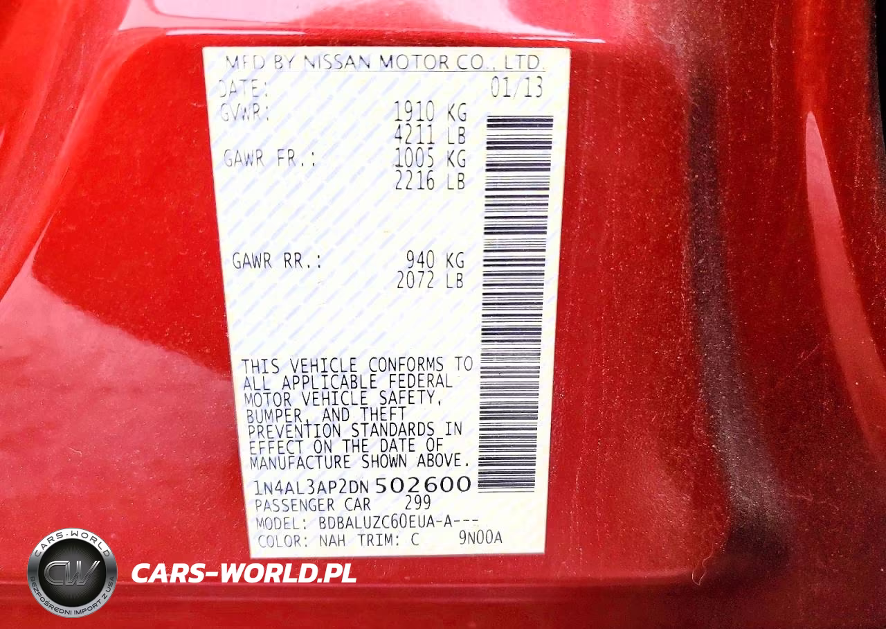 2013 Nissan Altima 2.5 VIN:1N4AL3AP2DN502600 - 12