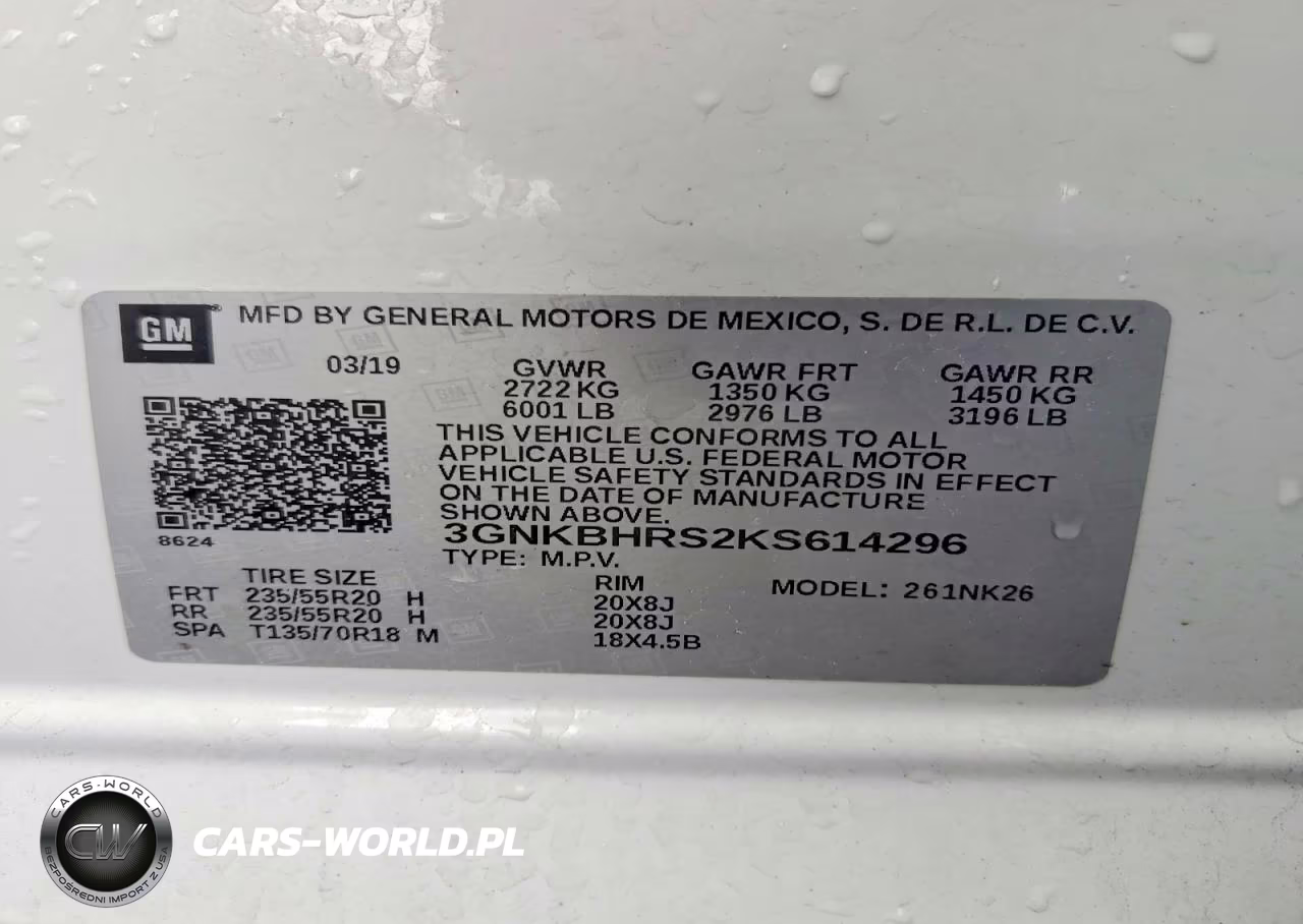 2019 Chevrolet Blazer 3Lt VIN:3GNKBHRS2KS614296 - 12