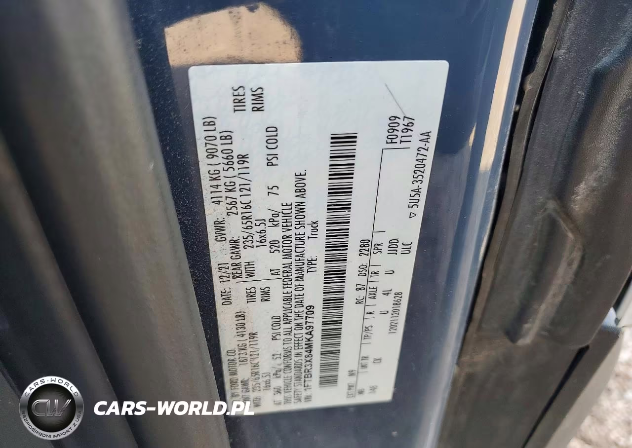 2021 Ford Transit 250 Delivery Van VIN:1FTBR3X84MKA97709 - 13