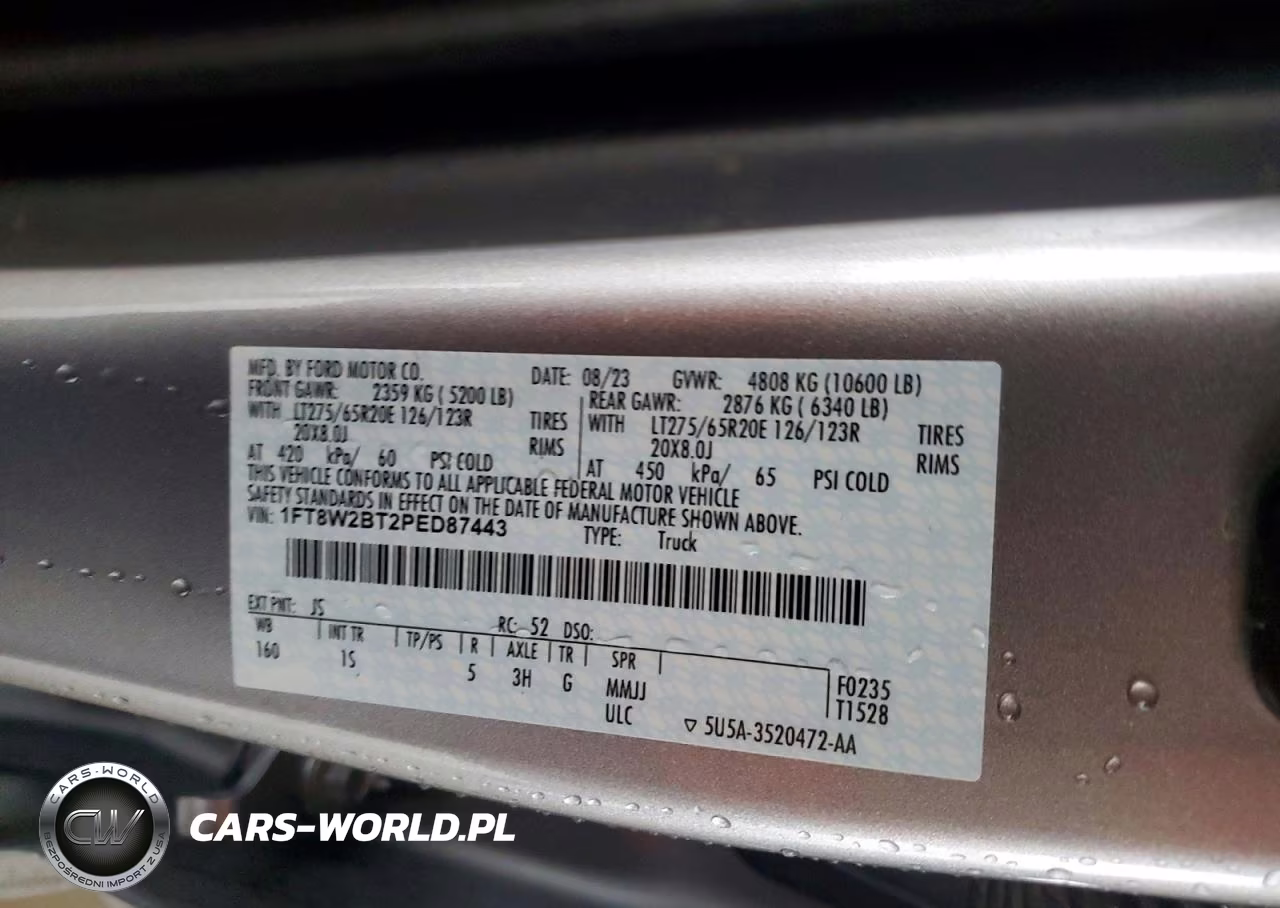 2023 Ford F250 Super Duty VIN:1FT8W2BT2PED87443 - 12