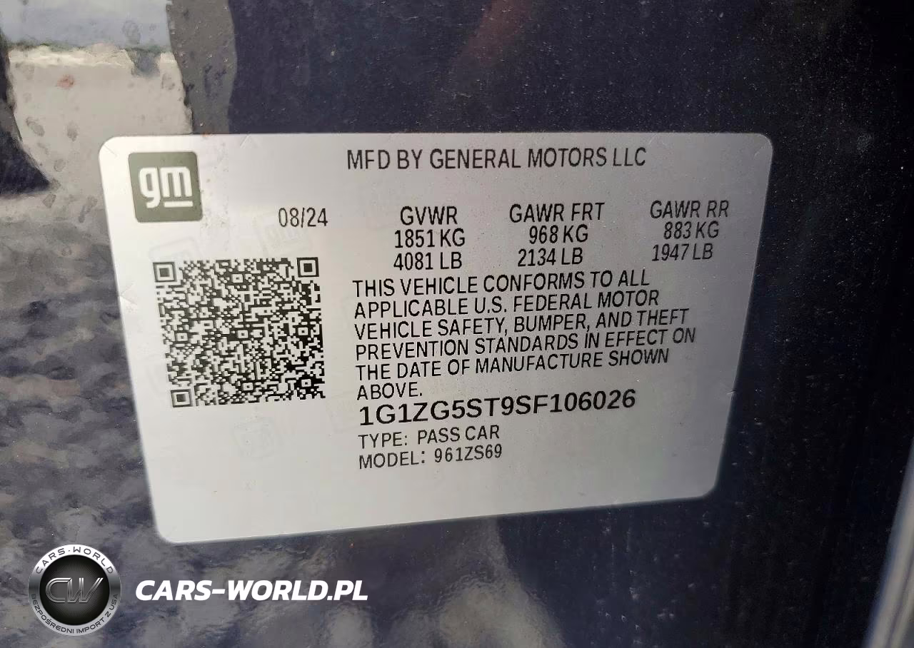 2025 Chevrolet Malibu Rs VIN:1G1ZG5ST9SF106026 - 13