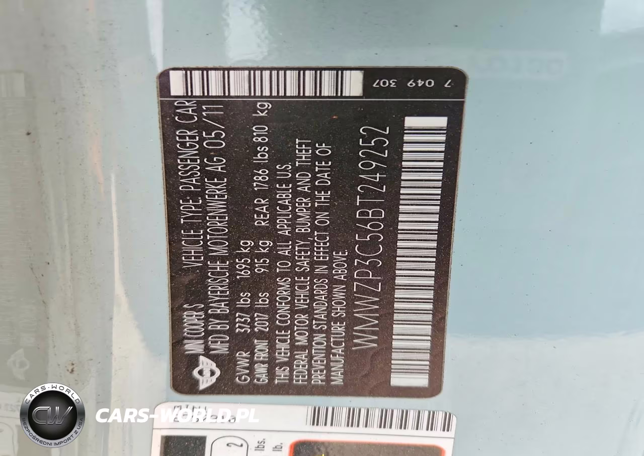 2011 Mini Cooper S VIN:WMWZP3C56BT249252 - 13