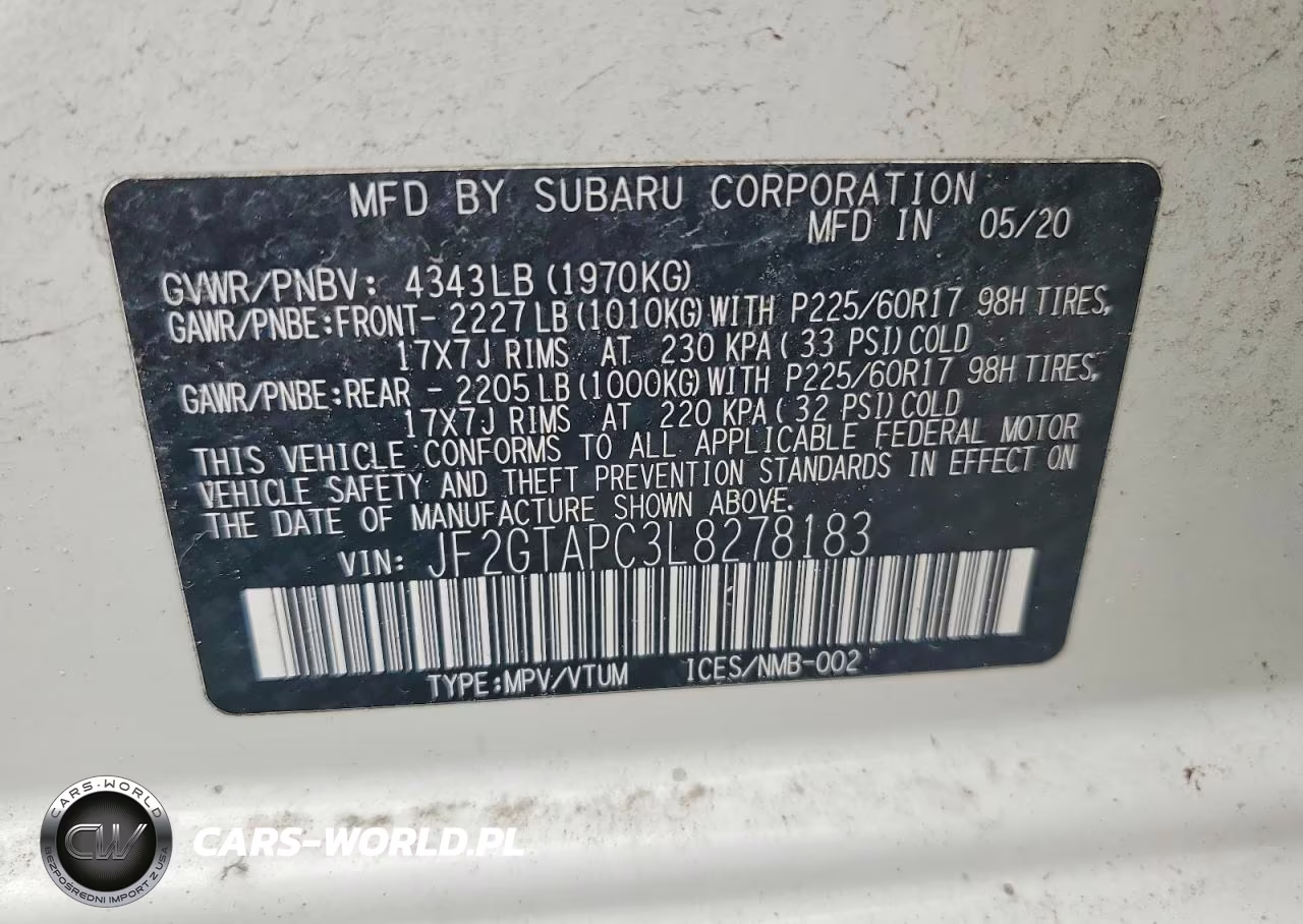 2020 Subaru Crosstrek Premium VIN:JF2GTAPC3L8278183 - 13