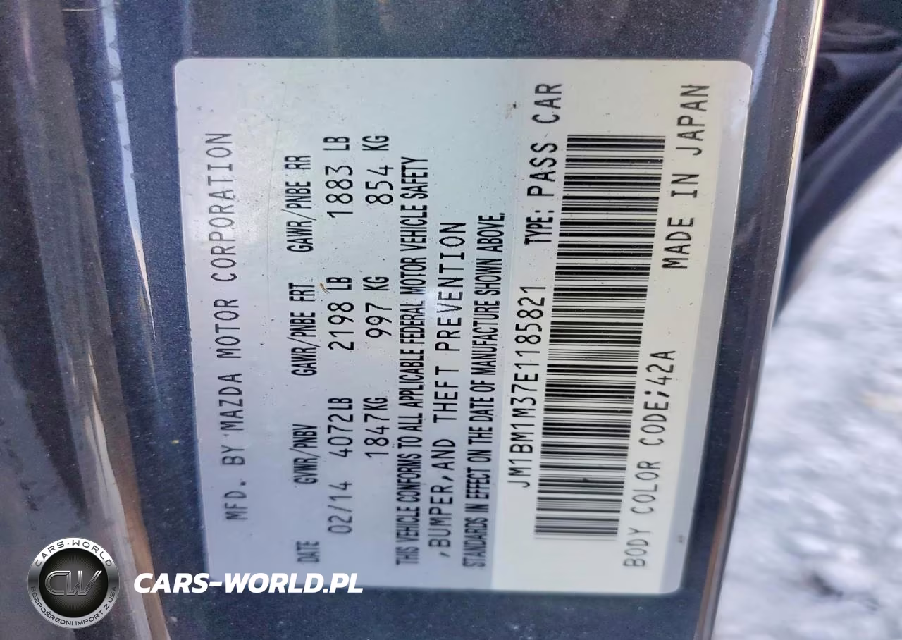 2014 Mazda 3 Grand Touring VIN:JM1BM1M37E1185821 - 12