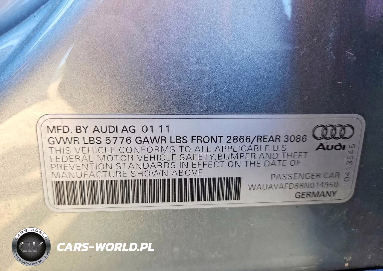 2011 Audi A8 Quattro VIN:WAUAVAFD8BN014950 - 12