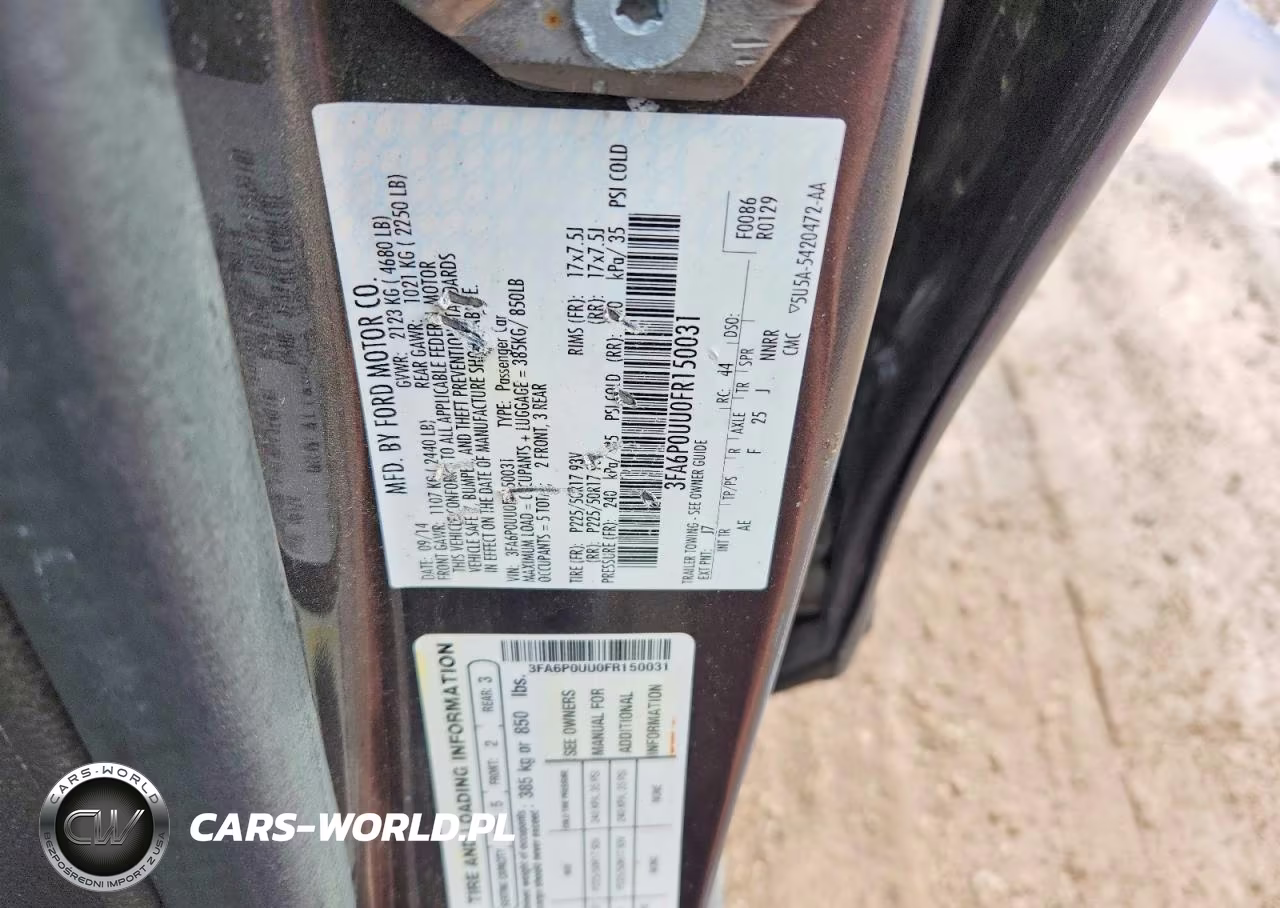 2015 Ford Fusion S Hybrid VIN:3FA6P0UU0FR150031 - 12