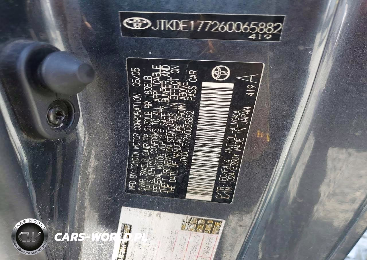 2006 Scion Tc Base VIN:JTKDE177260065882 - 12