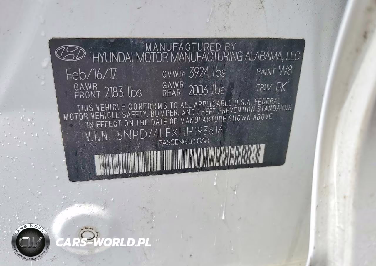 2017 Hyundai Elantra Se VIN:5NPD74LFXHH193616 - 12