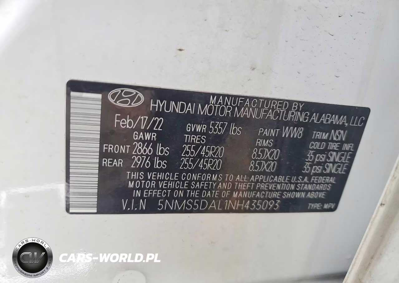 2022 Hyundai Santa Fe Calligraphy VIN:5NMS5DAL1NH435093 - 13