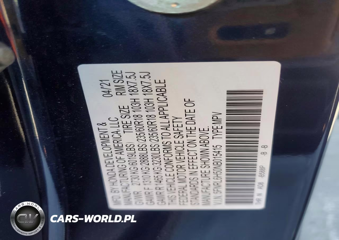 2022 Honda Odyssey Ex VIN:5FNRL6H50NB015415 - 14