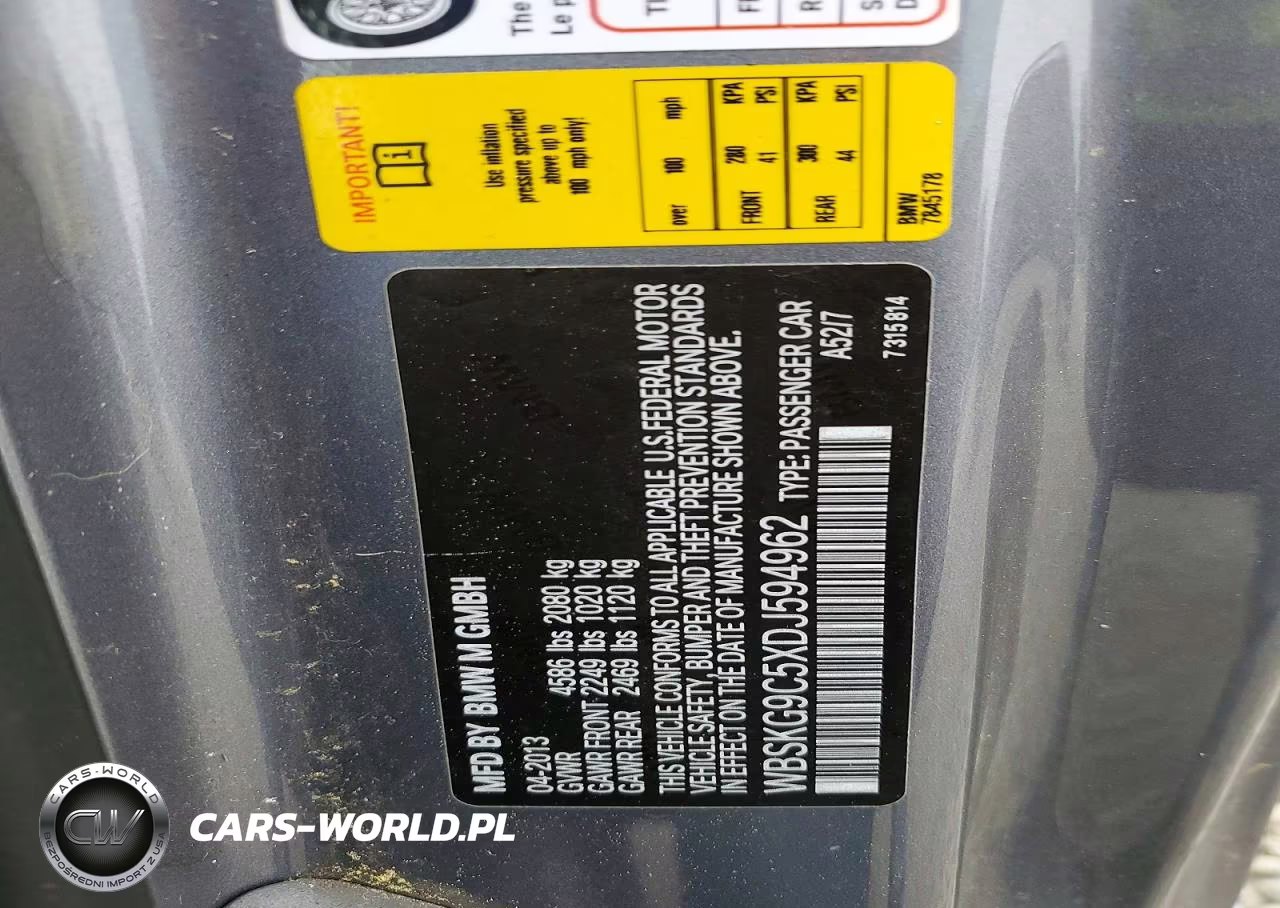 2013 BMW M3 VIN:WBSKG9C5XDJ594962 - 12