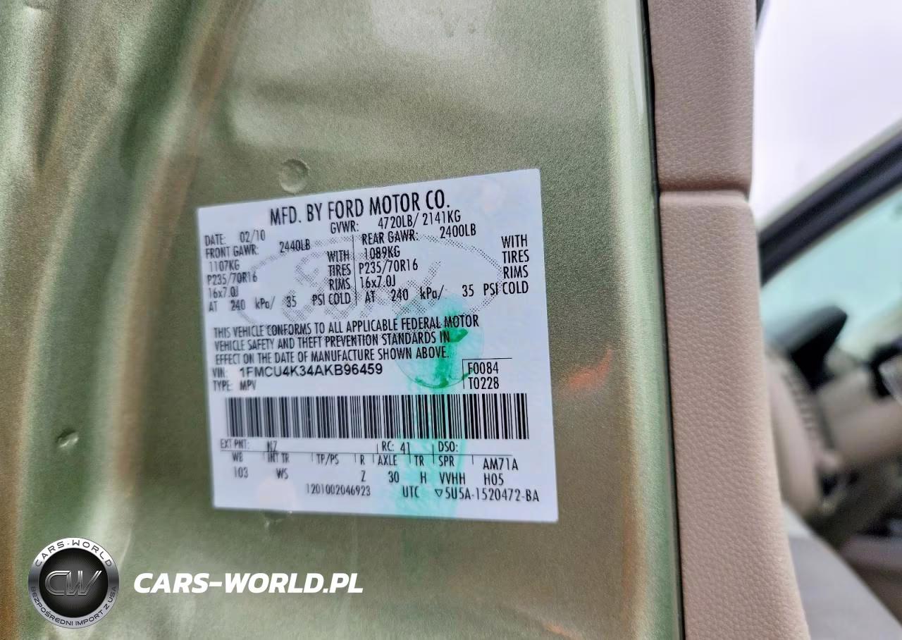 2010 Ford Escape Hybrid VIN:1FMCU4K34AKB96459 - 12