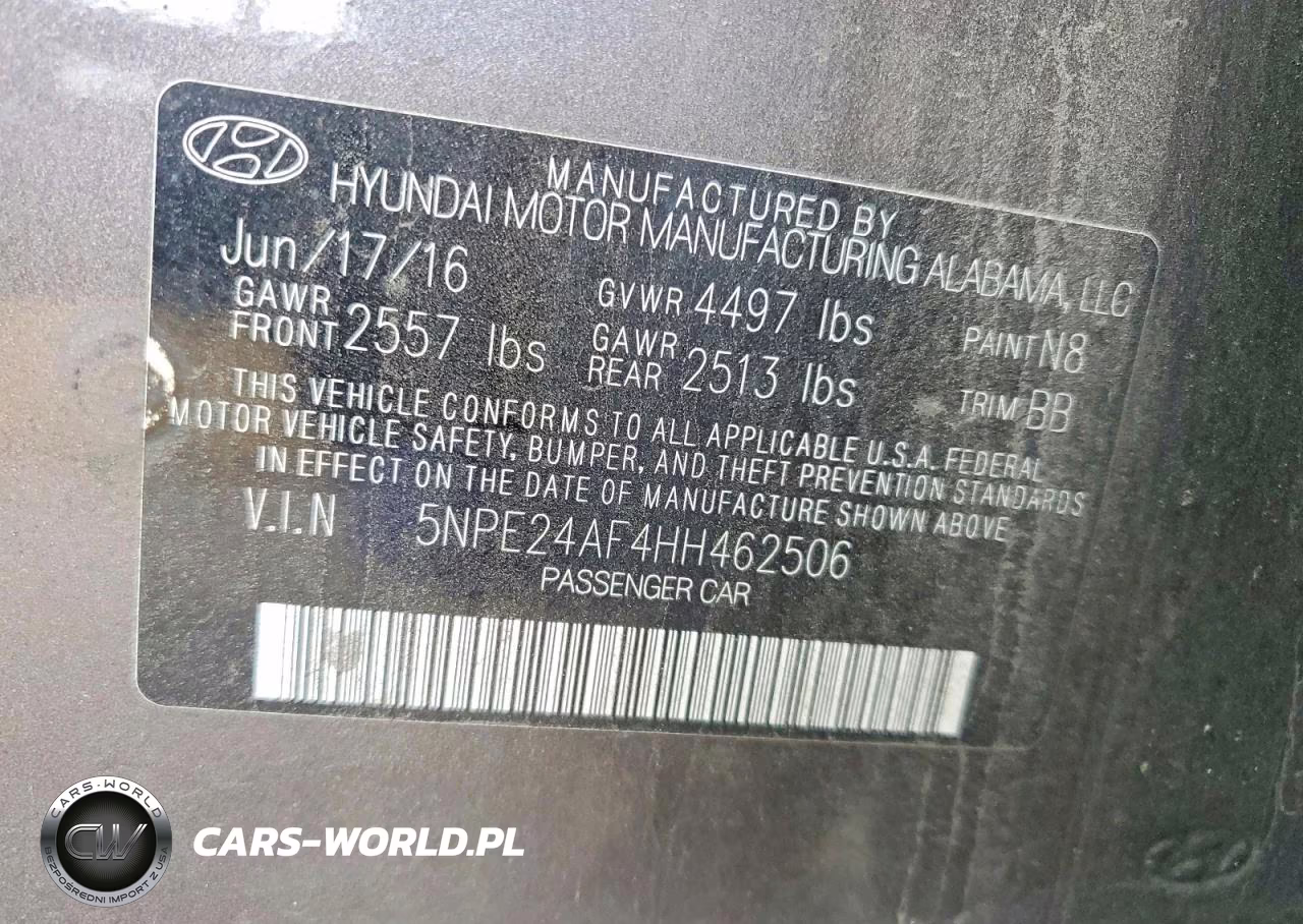 2017 Hyundai Sonata Se VIN:5NPE24AF4HH462506 - 12