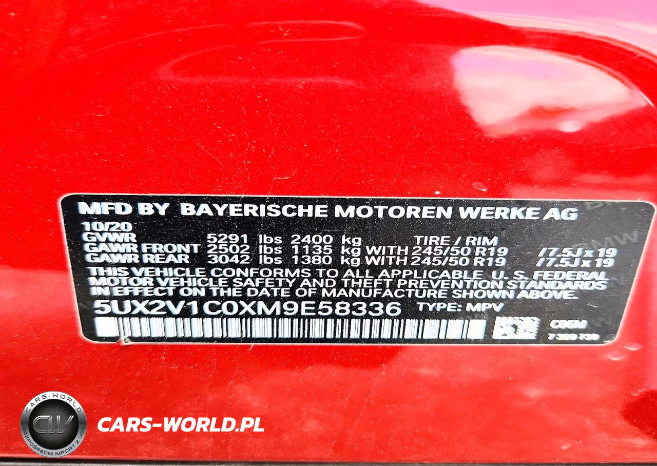 2021 BMW X4 xDrive30I VIN:5UX2V1C0XM9E58336 - 13