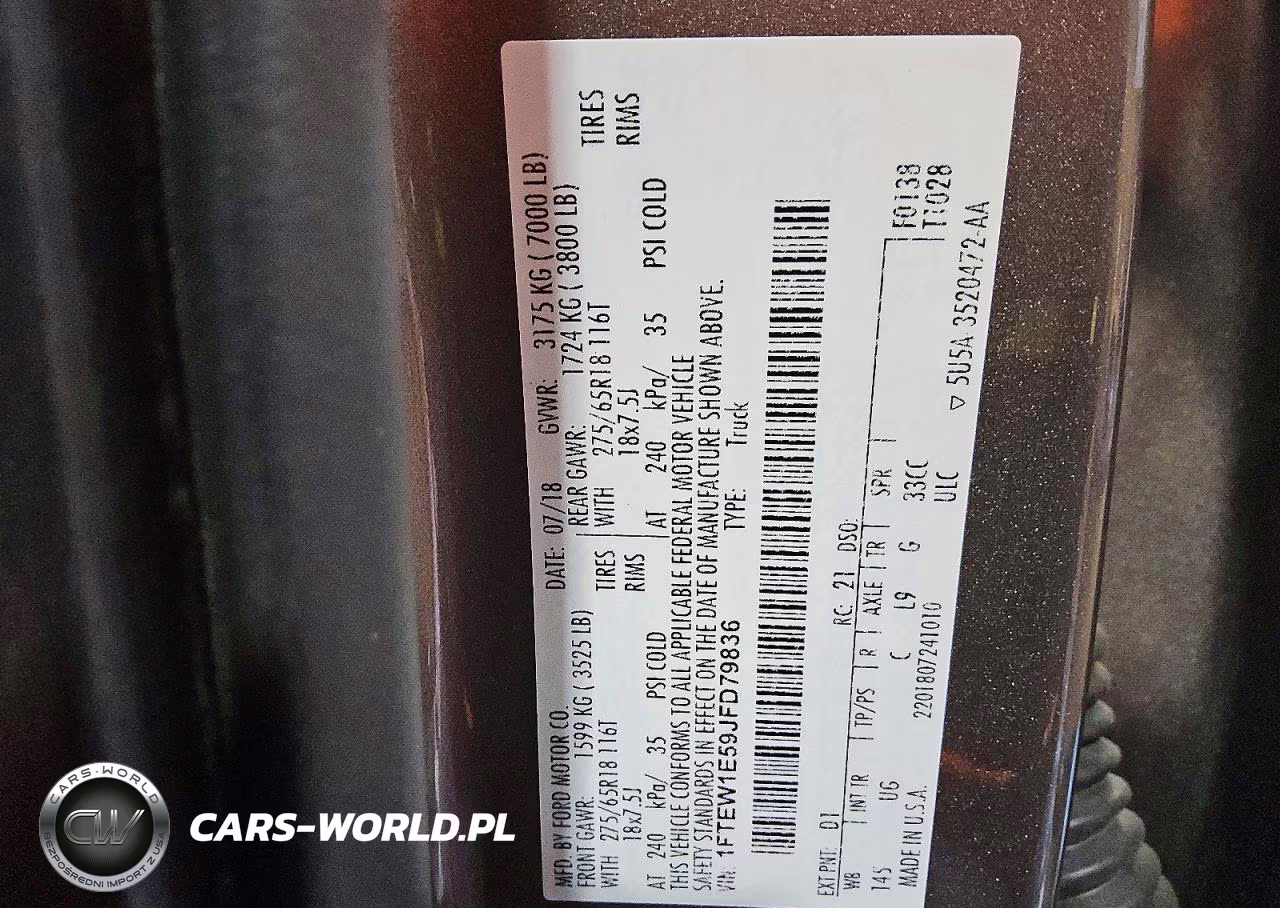 2018 Ford F150 Supercrew VIN:1FTEW1E59JFD79836 - 13