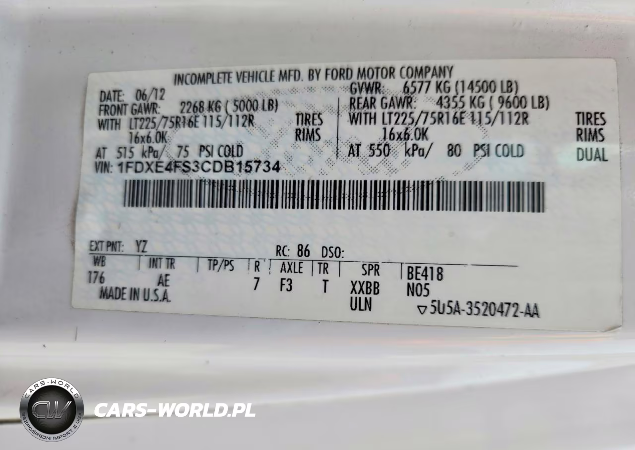 2012 Ford E450 Box Truck VIN:1FDXE4FS3CDB15734 - 14